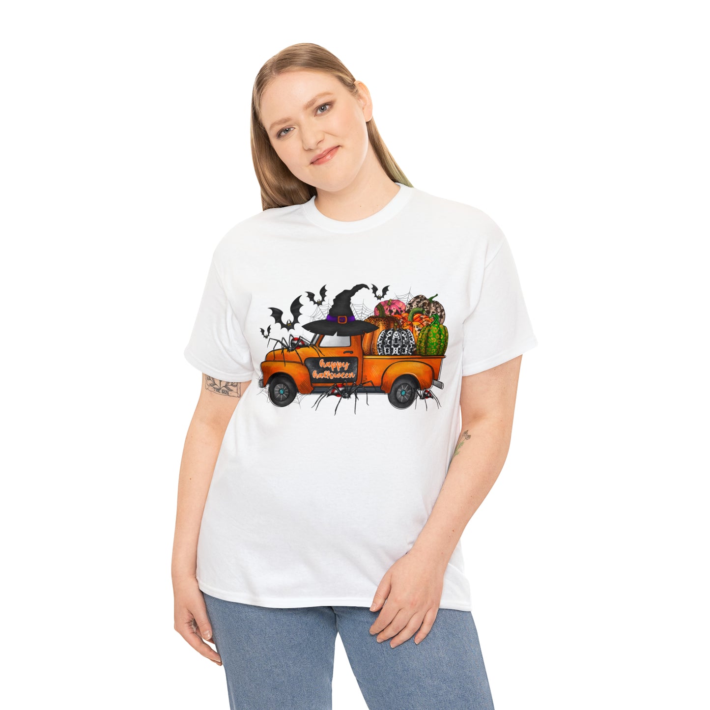 Halloween Truck | Unisex Heavy Cotton Tee