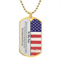 My Son | Here For You- Military Dog Tag Chain