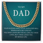 My Dad | Your Guiding Hand - Cuban Link Chain