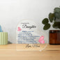 Gift for Daughter "Never Forget That I Love You Forever" Acrylic Heart Plaque | A Precious Keepsake