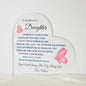 Gift For Daughter "Never Forget That I Love You Forever" Acrylic Heart Plaque | A Precious Keepsake