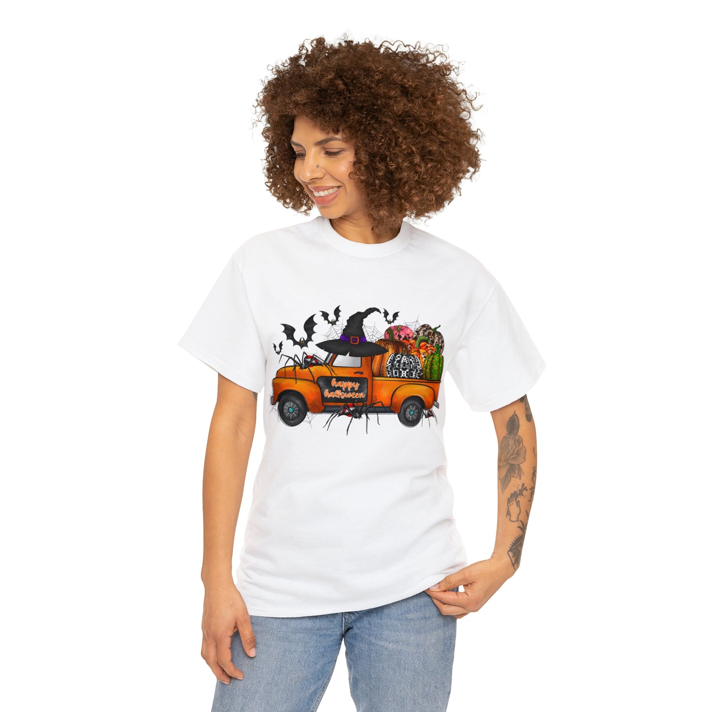 Halloween Truck | Unisex Heavy Cotton Tee