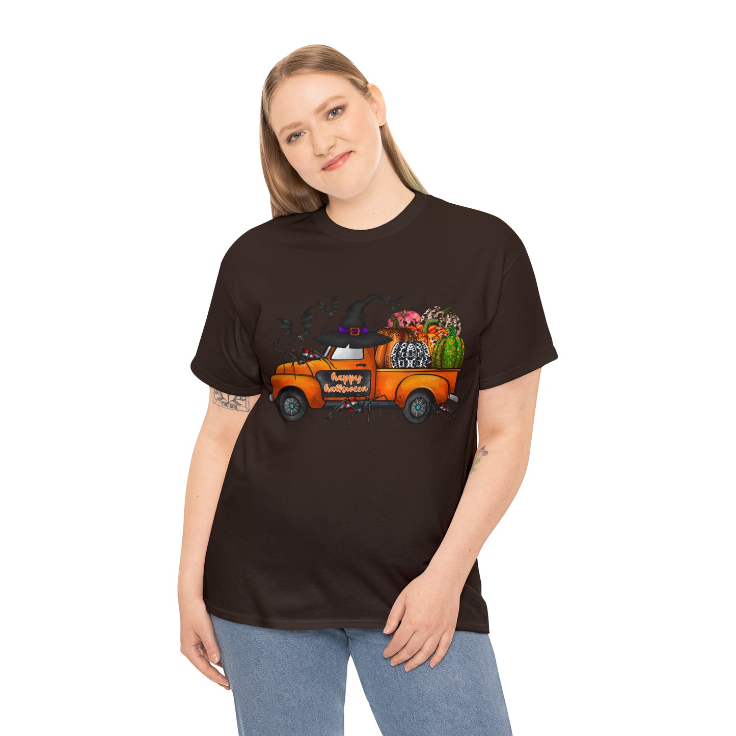 Halloween Truck | Unisex Heavy Cotton Tee